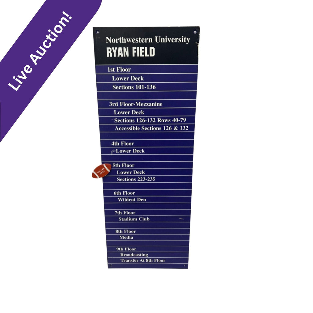 Auction Item: Ryan FIeld Elevator Directory Sign