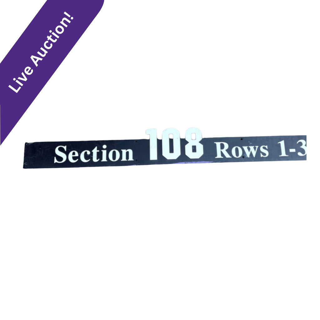 Auction Item: Overhead Section Sign 108