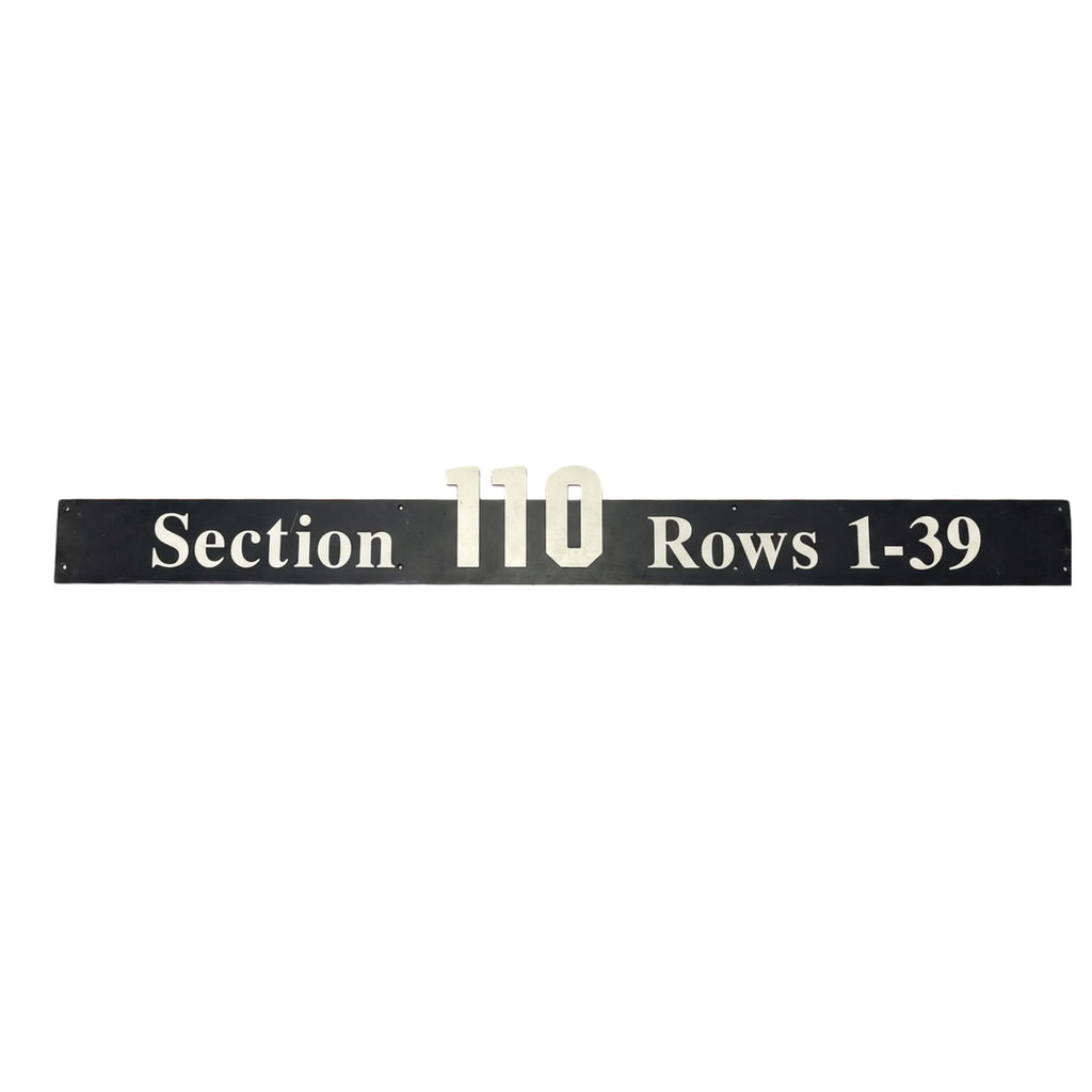 Overhead Section 110 Sign