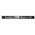 Overhead Section 110 Sign