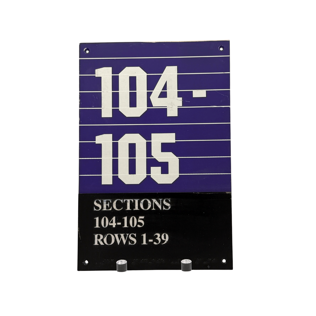 Small Wayfinding Section 104-105 Sign