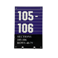Small Wayfinding Section 105-106 Sign