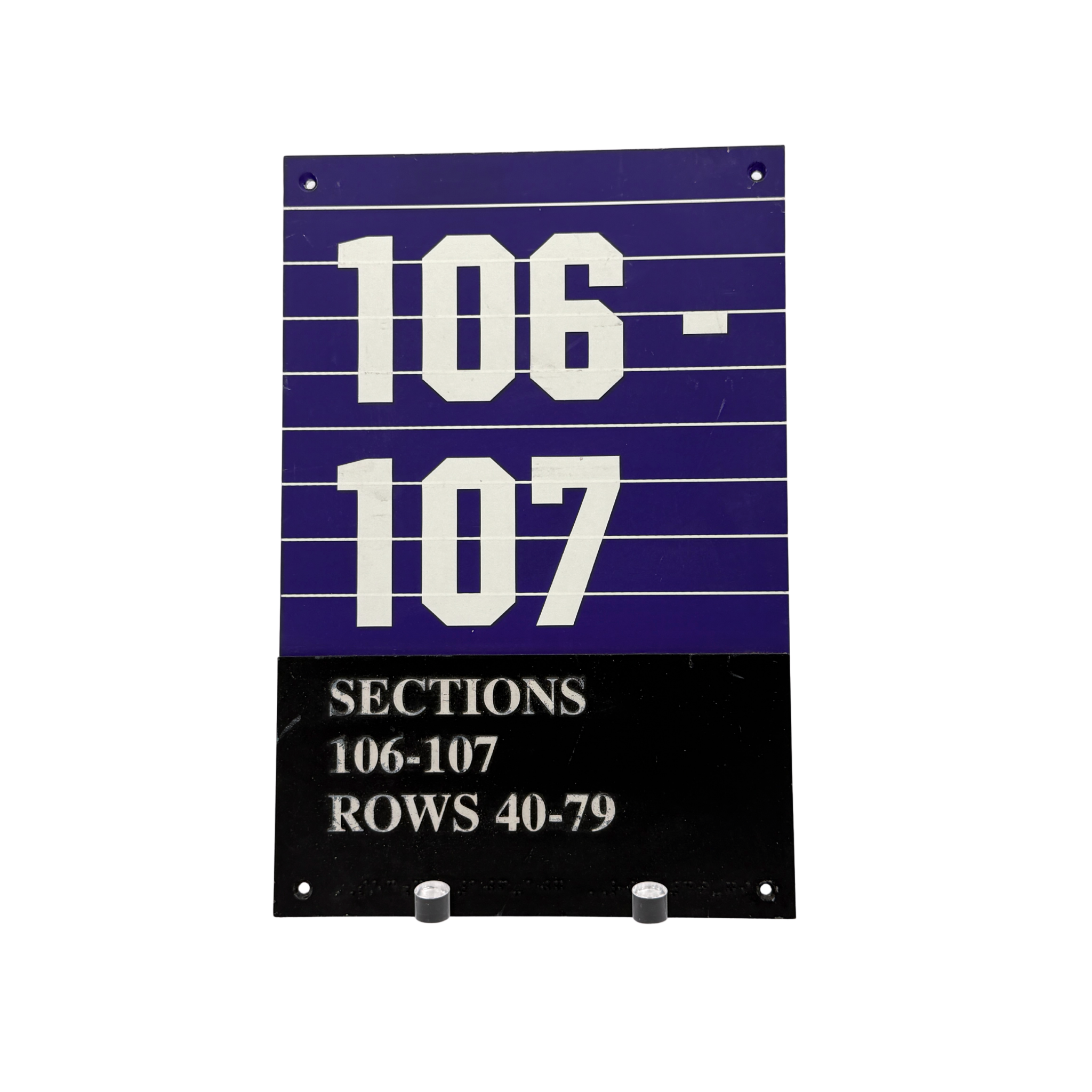 Small Wayfinding Section 106-107 Sign