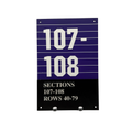 Small Wayfinding Section 107-108 Sign