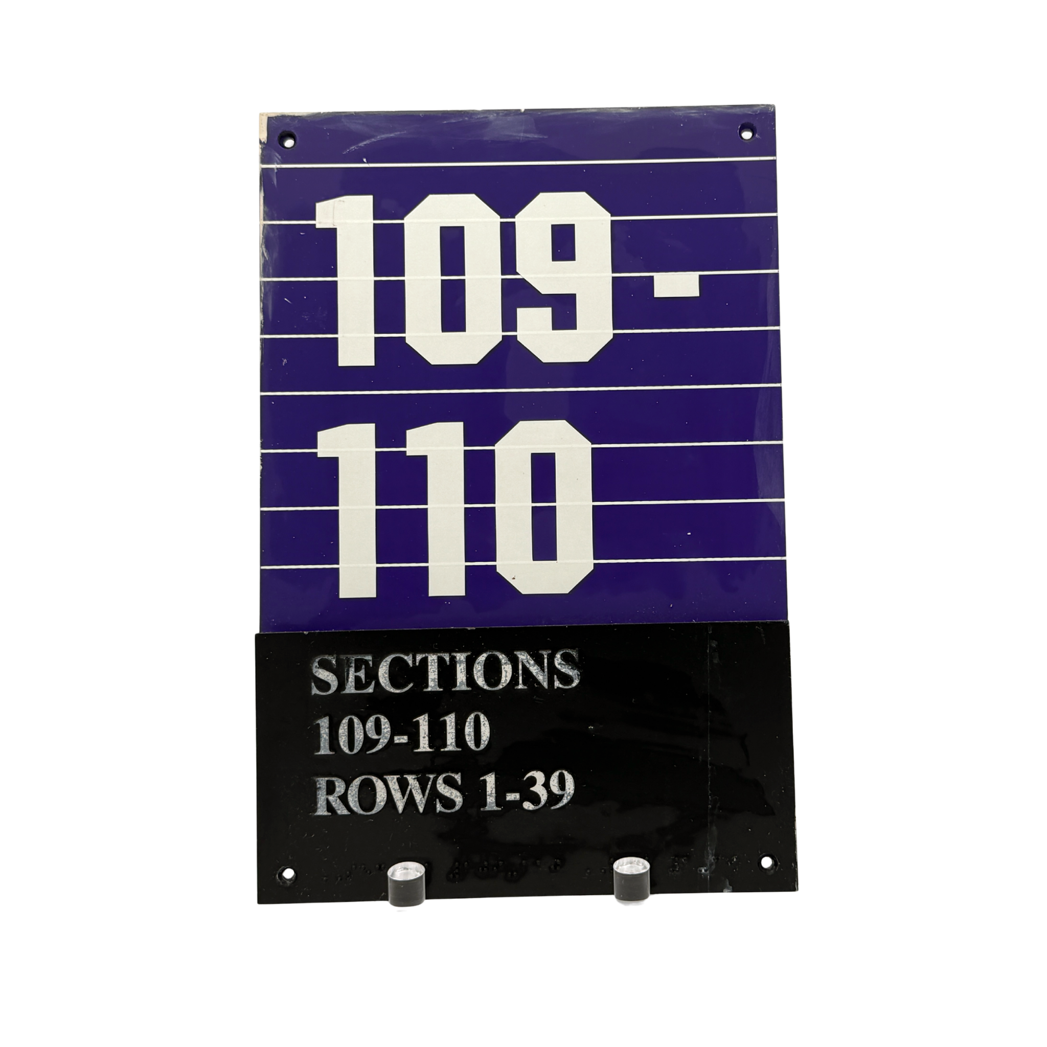 Small Wayfinding Section 109-110 Sign