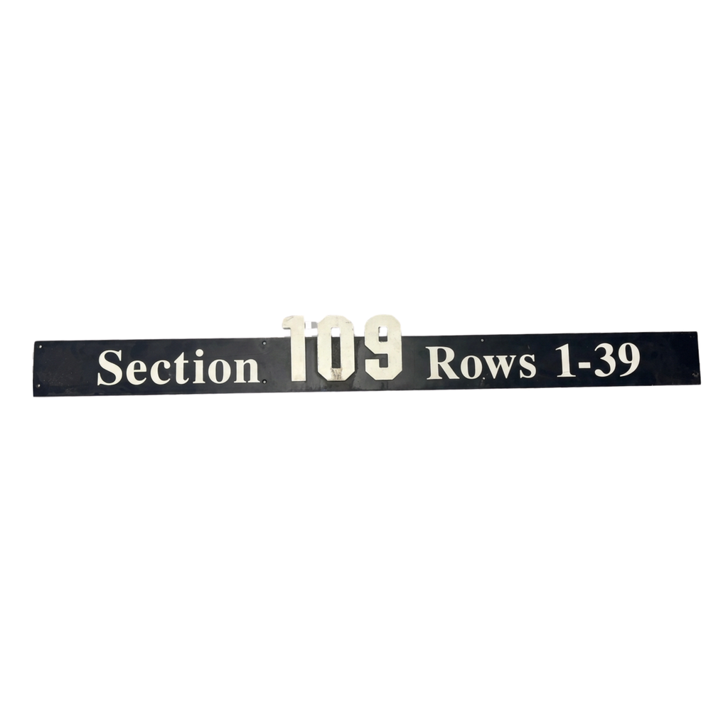 Overhead Section 109 Sign