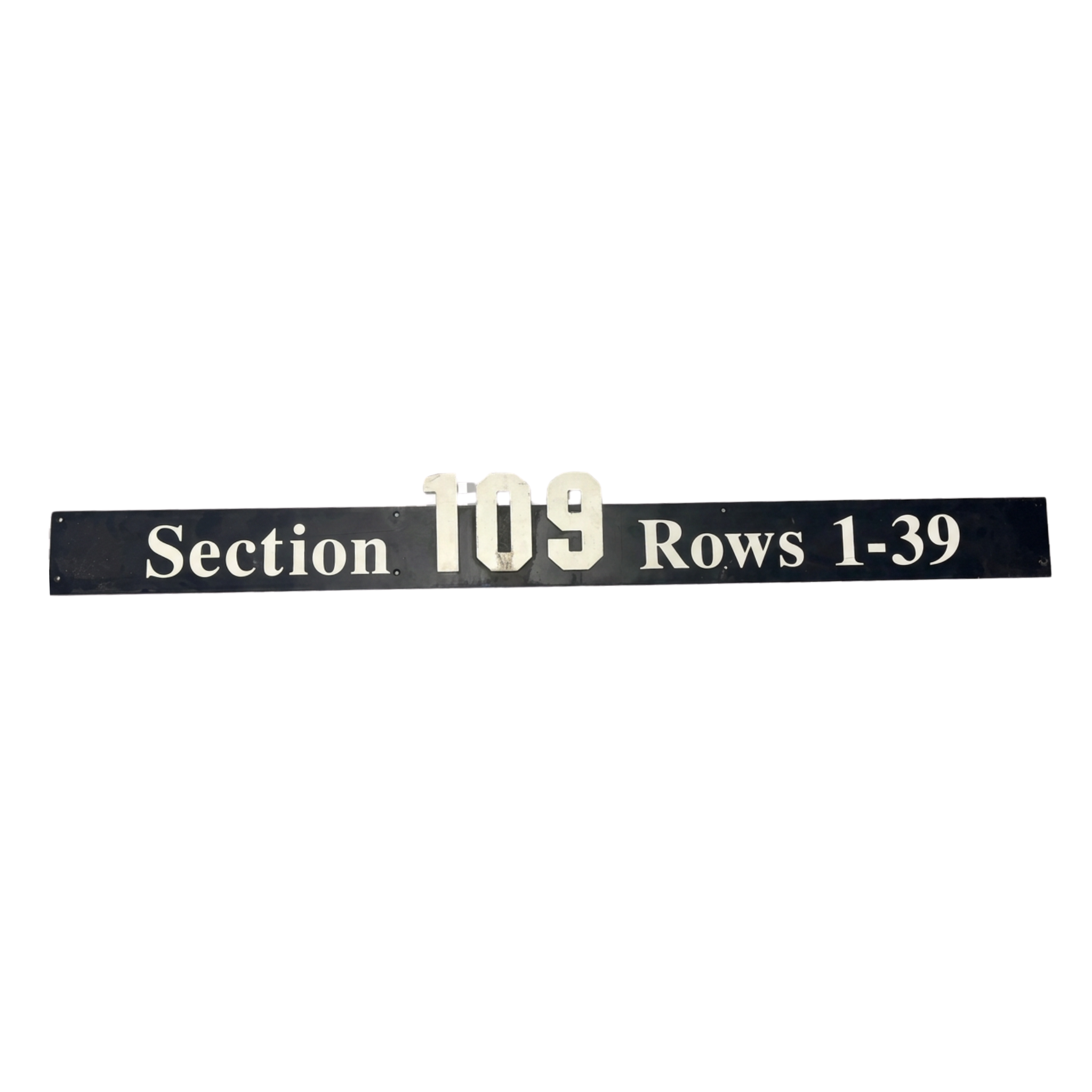 Overhead Section 109 Sign