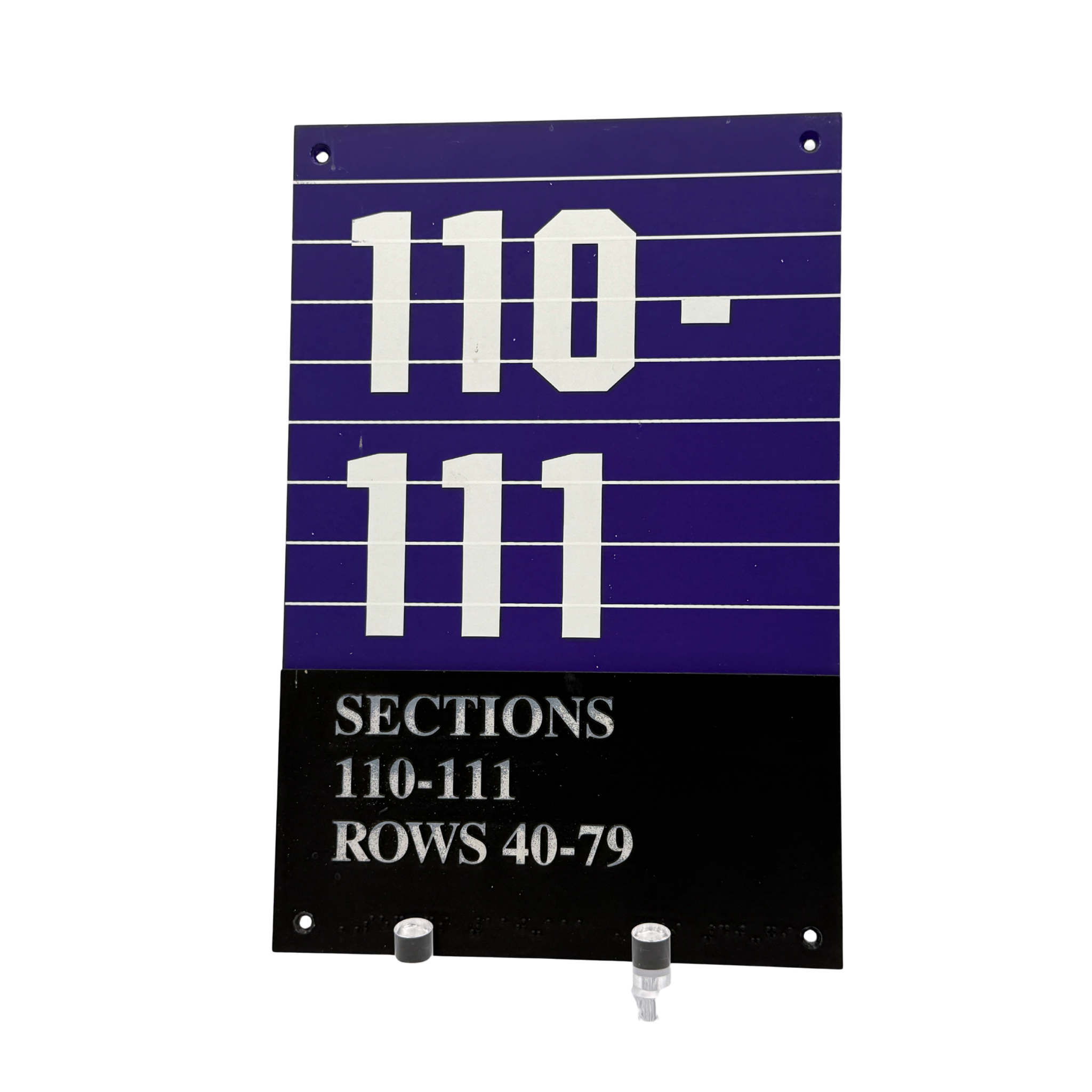 Small Wayfinding Section 110-111 Sign