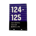Small Wayfinding Section 124-125 Sign