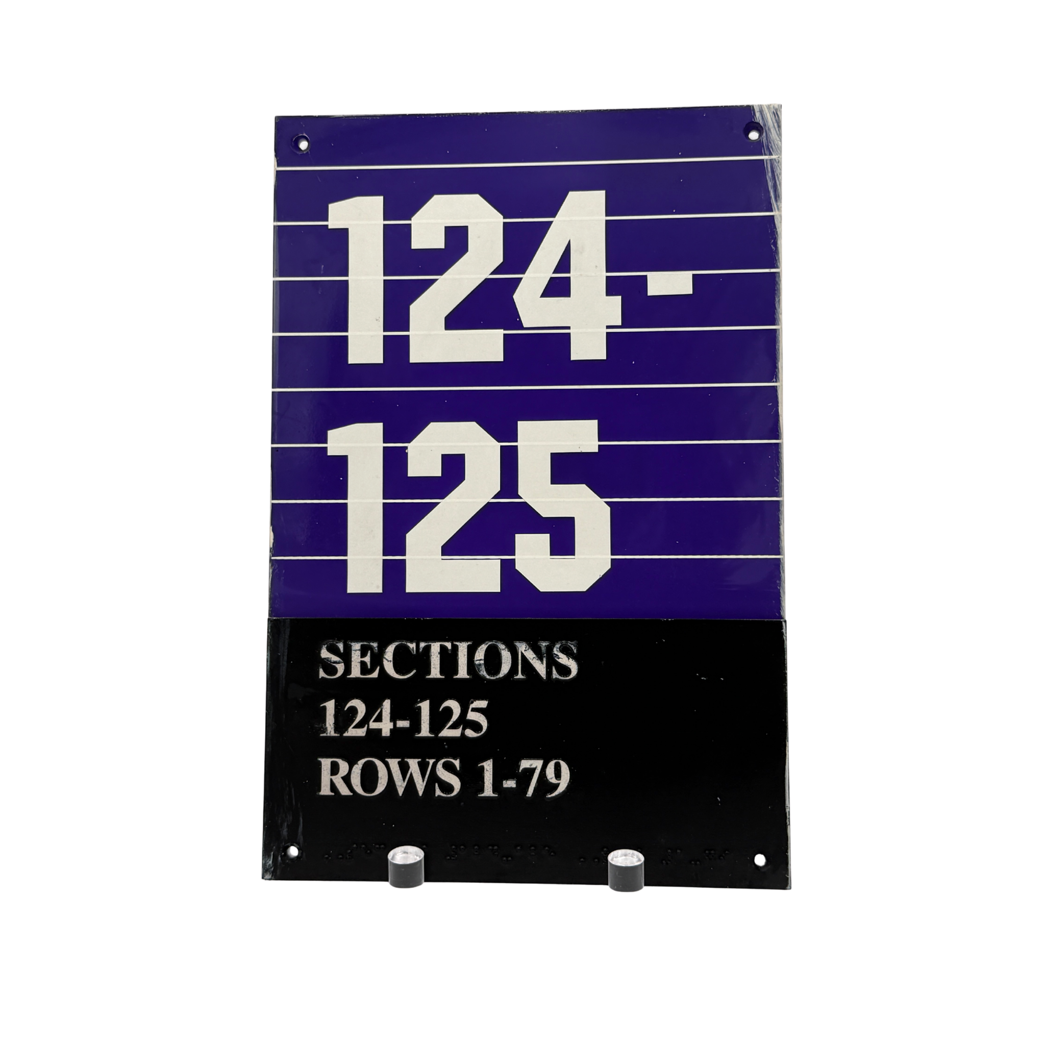 Small Wayfinding Section 124-125 Sign