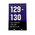Small Wayfinding Section 129-130 Sign