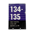 Small Wayfinding Section 134-135 Sign