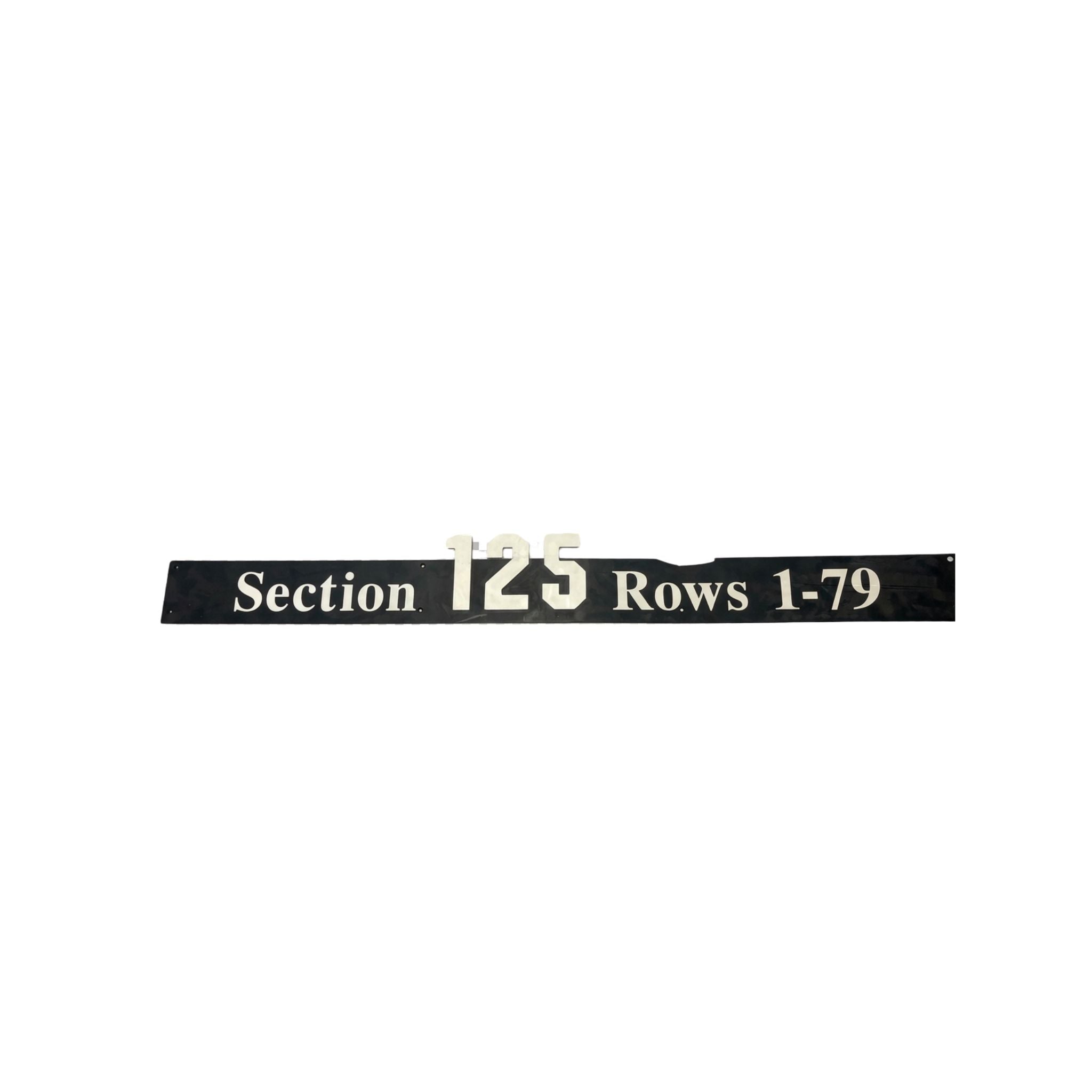 Overhead Section 125 Sign