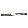 Overhead Section 105 Sign