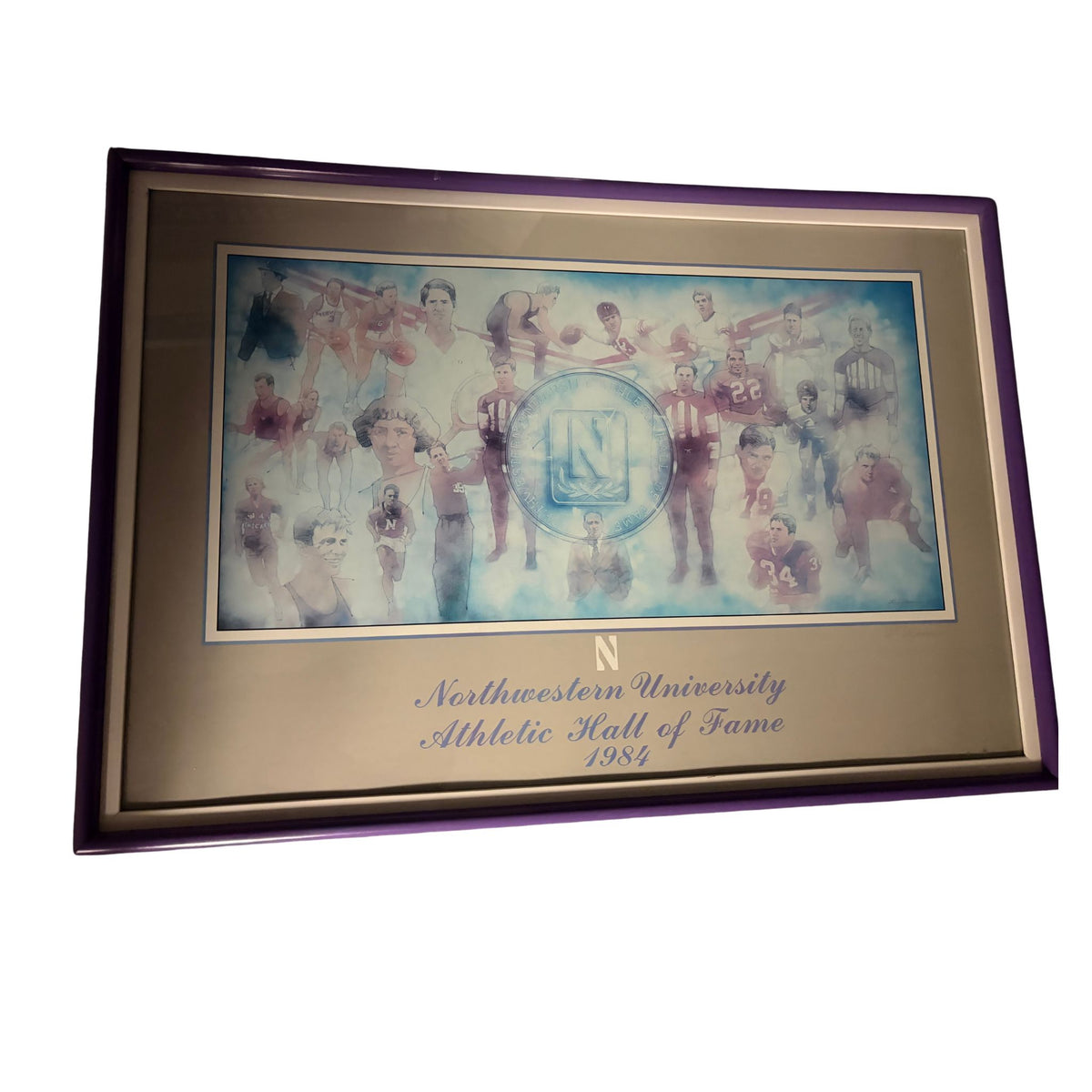 Northwestern Athletic Hall of Fame 1984 Framed Display