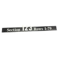 Overhead Section 123 Sign