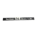 Overhead Section 128 Sign