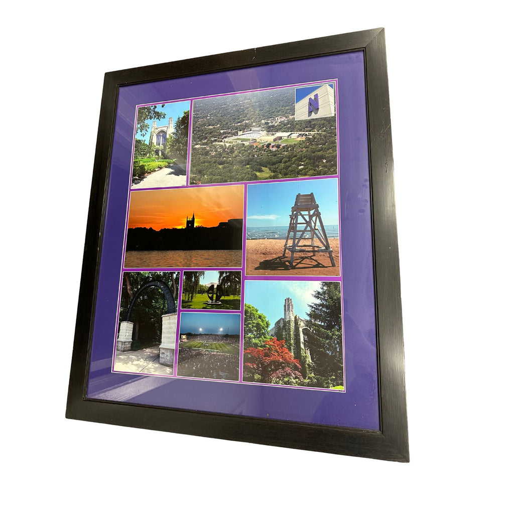 Northwestern Campus Framed Collage Photograph