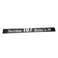 Overhead Section 107 Sign