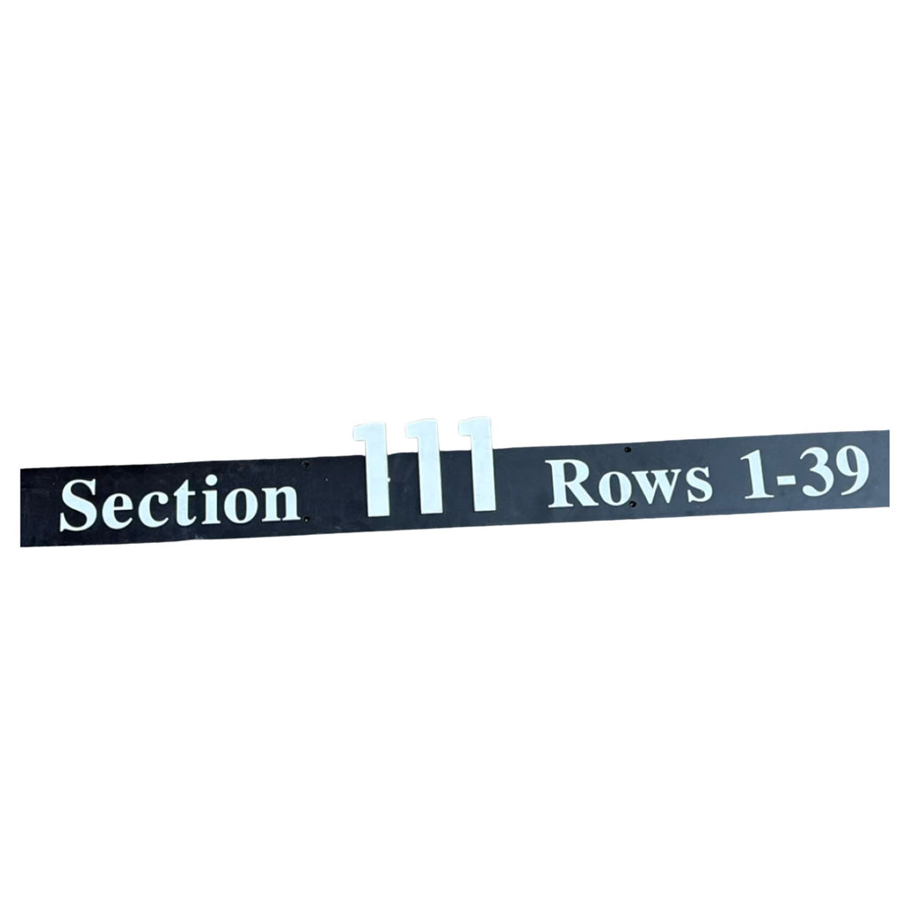 Overhead Section 111 Sign