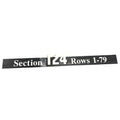 Overhead Section 124 Sign