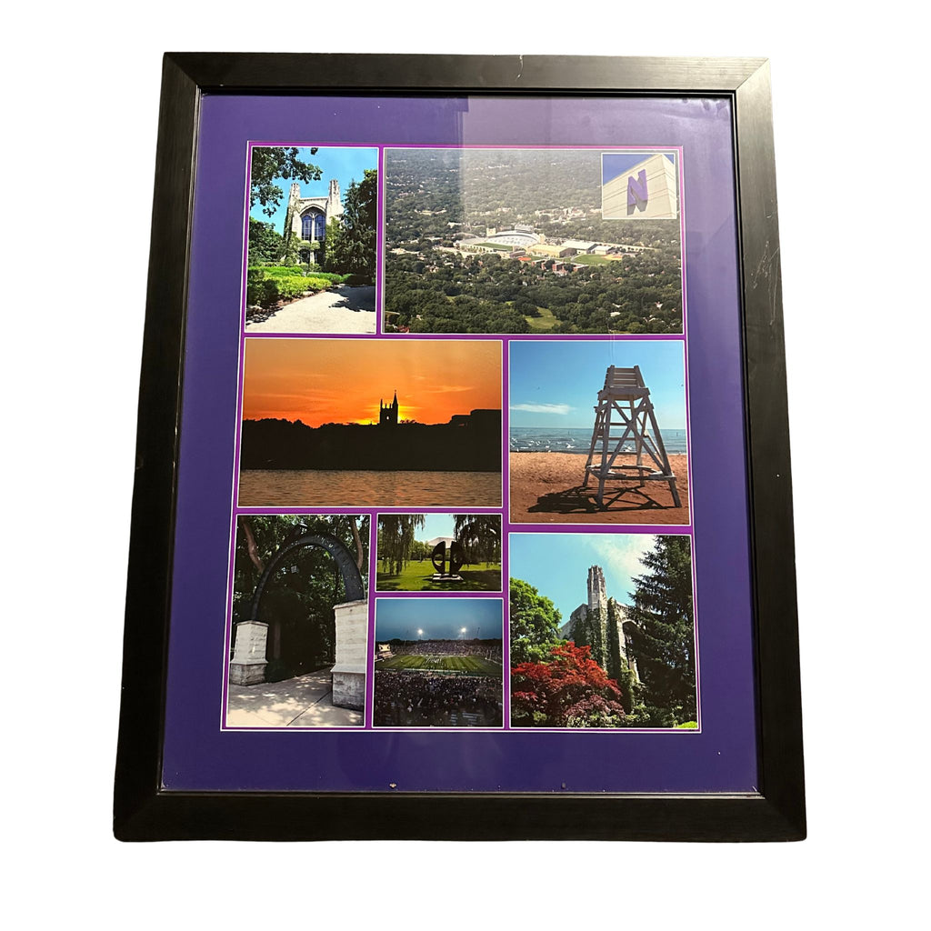 Northwestern Campus Framed Collage Photograph