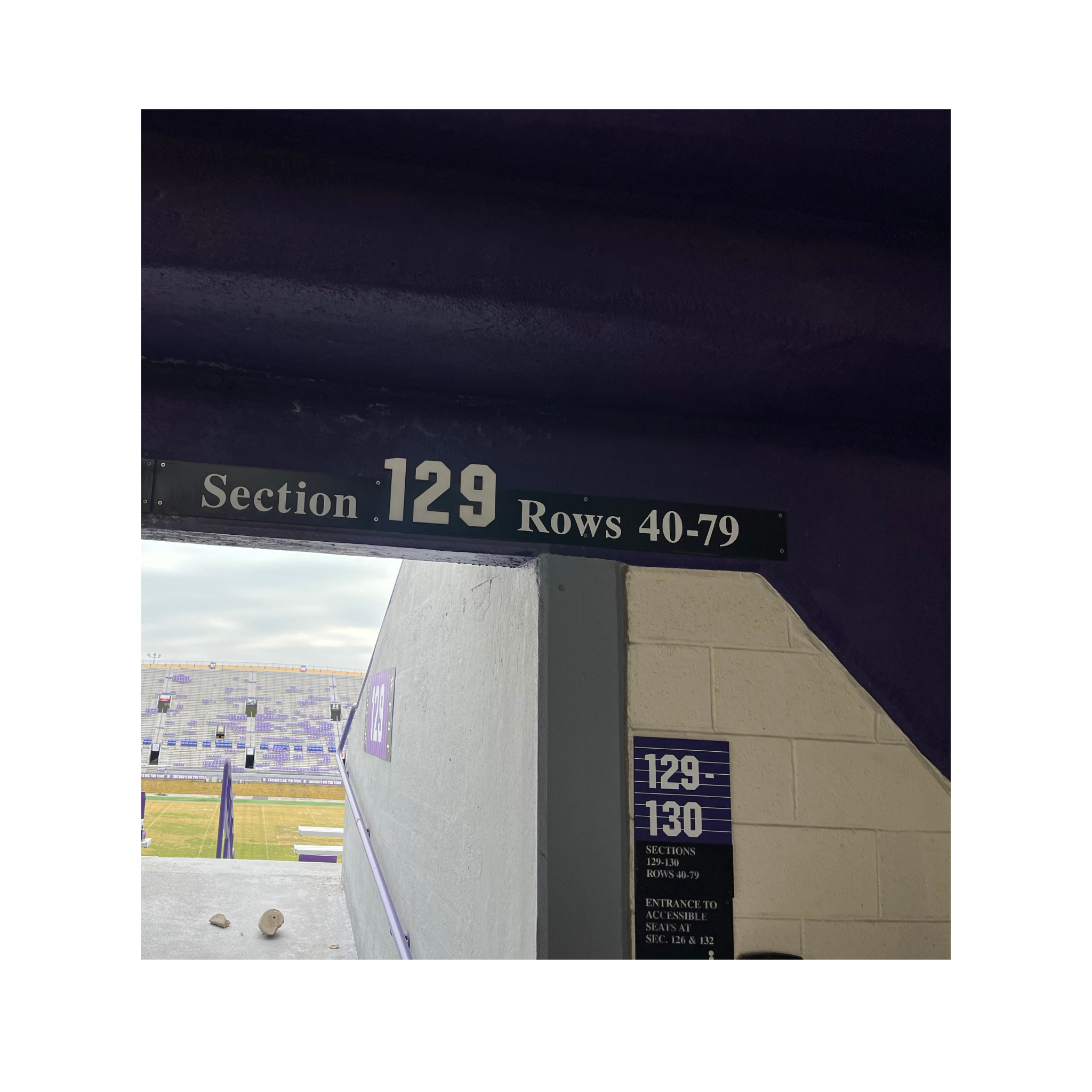 Overhead Section 107 Sign
