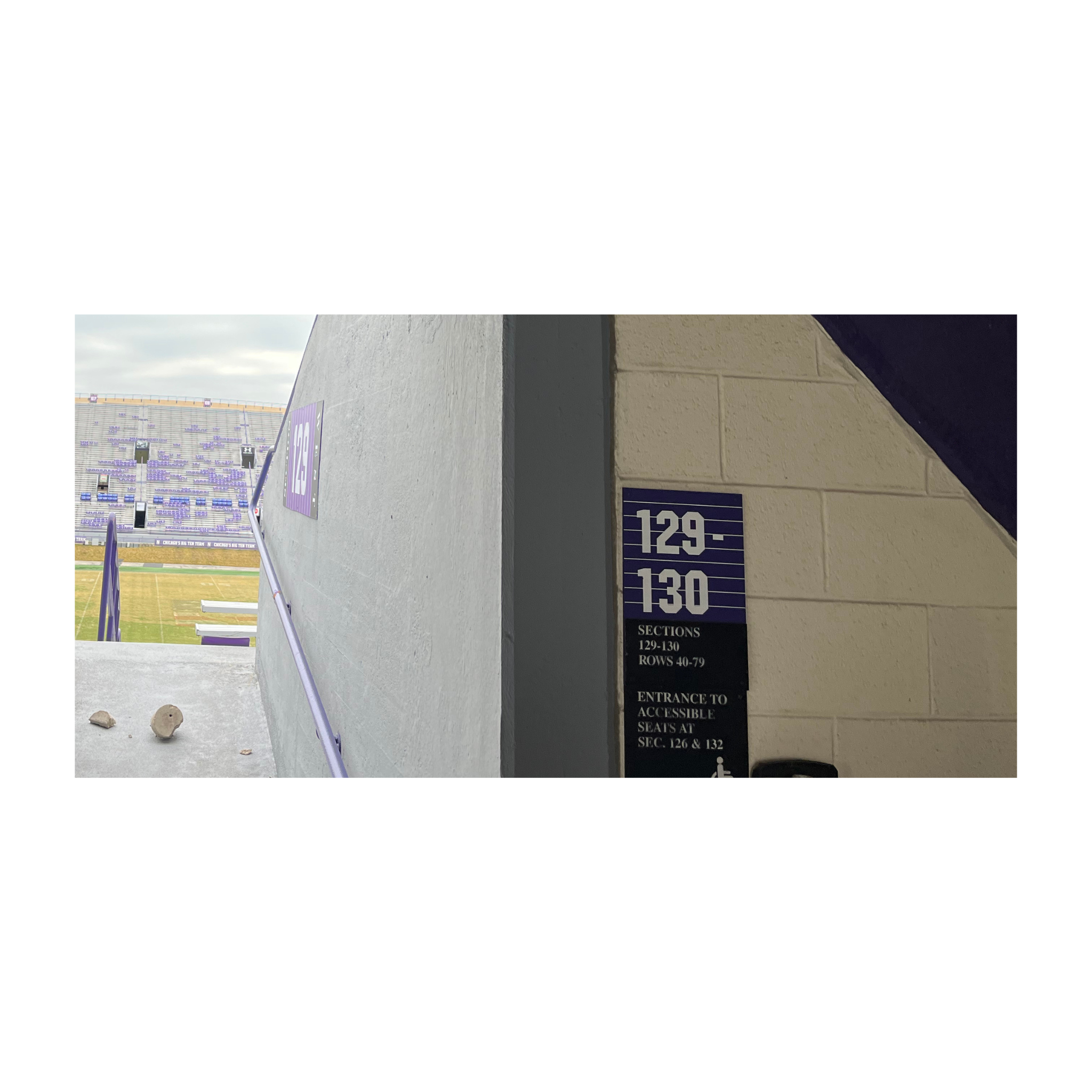 Small Wayfinding Section 105-106 Sign