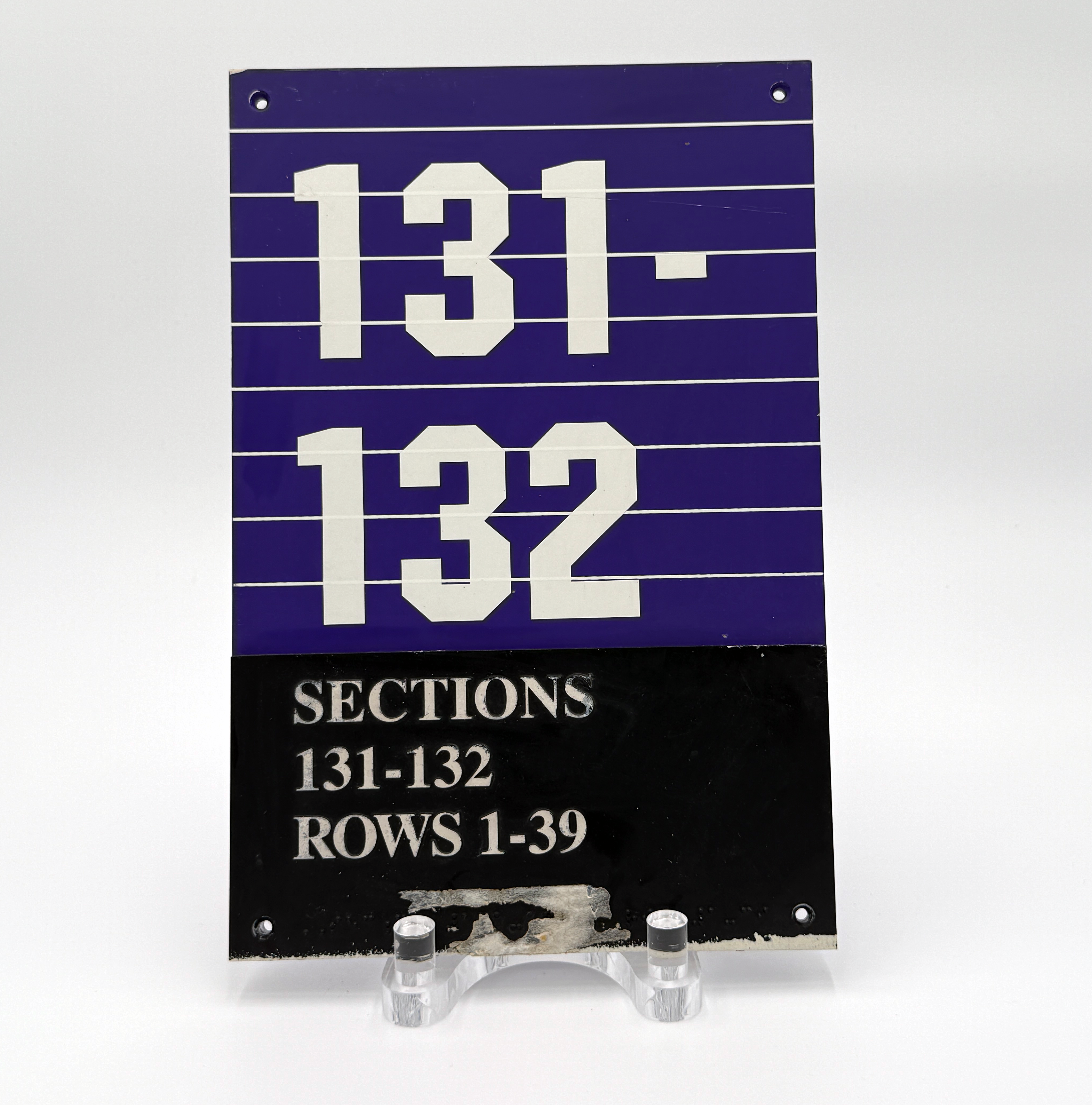 Small Wayfinding Section 131-132 Sign