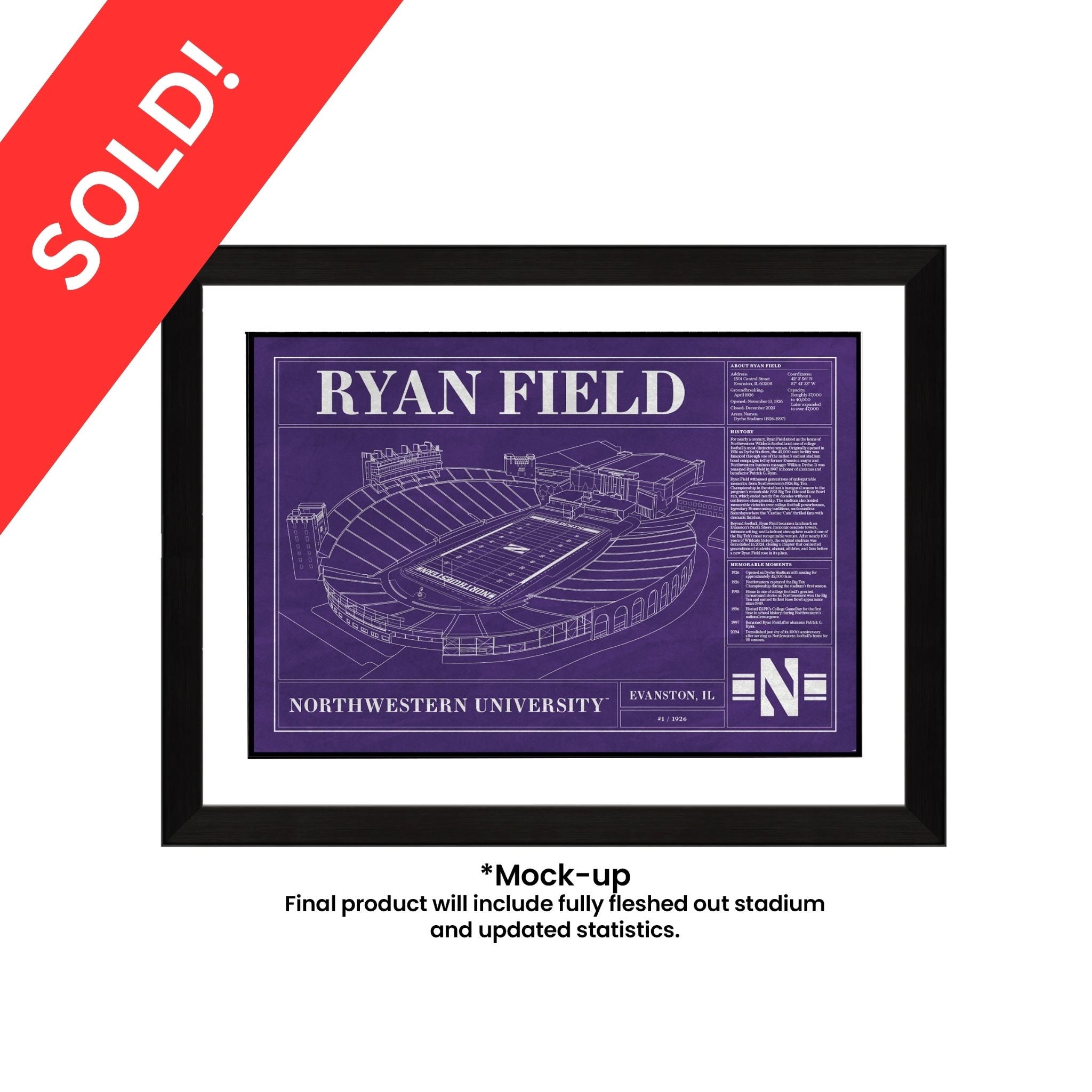 Auction: Ryan Field Architectural Line Print - Print #1